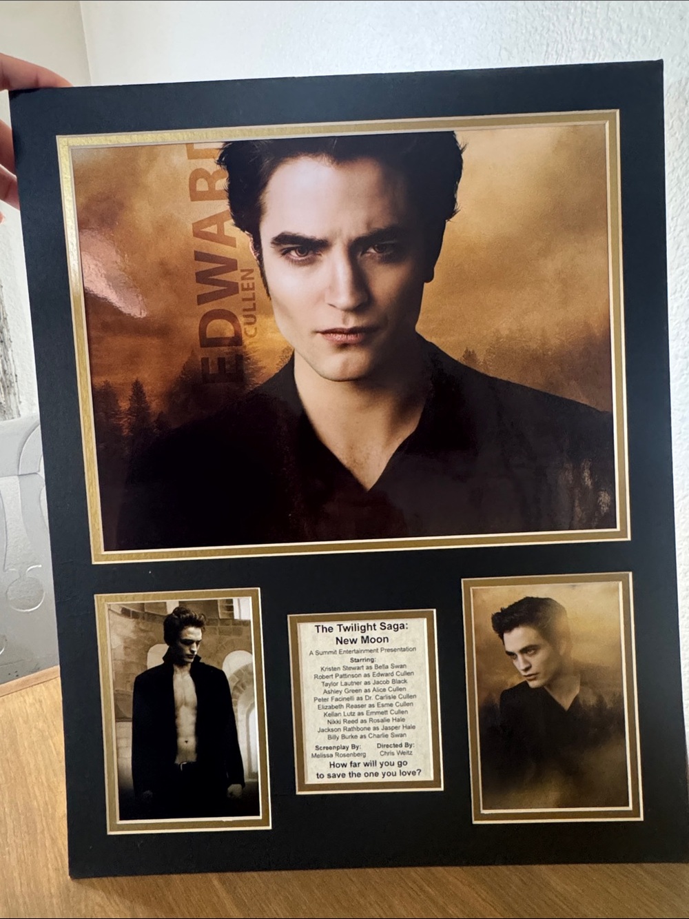 Twilight Edward Cullen Framed Photo Collage - Black & Gold
